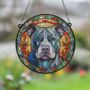 Staffordshire Bull Terrier Stained Glass Effect Suncatcher, thumbnail 2 of 6