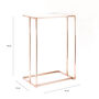 Handmade Side Table In Copper With Clear Acrylic Top, thumbnail 8 of 9