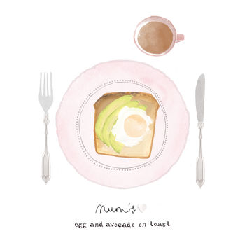 Personalised Family Breakfast Favourites Illustration, 7 of 9