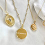 Personalised Bridesmaid Faceted Edge Pendant Necklace, thumbnail 2 of 8