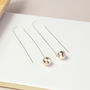 Sterling Silver Rose Gold Threader Earrings, thumbnail 1 of 4