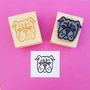 English And French Bulldog Rubber Stamp, thumbnail 3 of 4