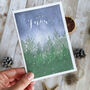 Let It Snow Winter Forest Christmas Card, thumbnail 3 of 3