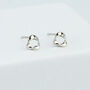 Sterling Silver Tiny Twisted Triangle Stud Earrings, thumbnail 1 of 5