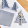 Eco Christmas Tree Cutlery Holder Set Of Four, thumbnail 5 of 6