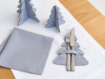 Eco Christmas Tree Cutlery Holder Set Of Four, 5 of 6