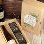 Eucalyptus Wedding Gift Set Bottle Box With Two Glasses, thumbnail 4 of 4