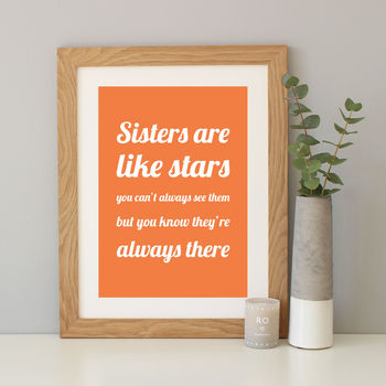 'Sisters Are Like Stars' Gift Print, 9 of 12
