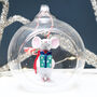 Mouse In Bauble Christmas Tree Decoration, thumbnail 1 of 4