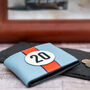 No 20 Racing Blue Leather Wallet, thumbnail 2 of 5