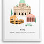 Personalised Rome City Print, thumbnail 4 of 6