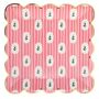 Striped Floral Pink Party Plates X Eight, thumbnail 1 of 2