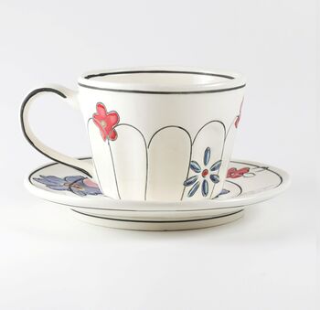 Molly Hatch Floral Tea Cup And Saucer, 2 of 2