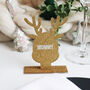 Personalised Gold Reindeer Christmas Place Setting, thumbnail 4 of 8