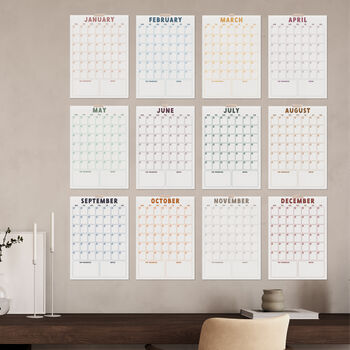 Monthly Wall Planner | 12 Sheets, A3 Or A4 | Minimalist, 3 of 3
