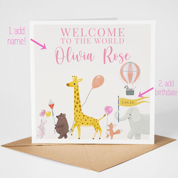 New Baby Girl Card, 2 of 4