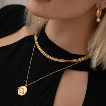 Aries Zodiac Necklace 18k Gold Plated Personalised Engraved Gift, 4 of 9