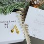 Gold Heart Earrings Gift For Sister This Christmas, thumbnail 3 of 9