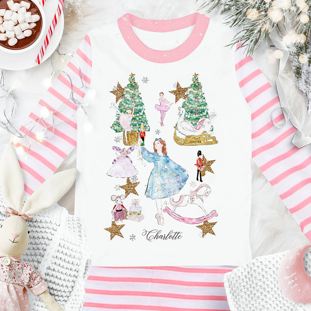 Personalised Christmas Pyjamas 'Nutcracker' By Peach Tea Studio