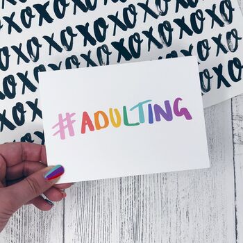 Funny Congratulations Card 'Adulting', 4 of 6