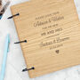 Personalised Wedding Day Guest Book Wooden, thumbnail 1 of 6
