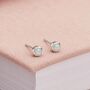 4mm Sterling Silver Opal Stud Earrings, thumbnail 1 of 8