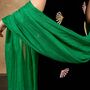 100% Mulberry Silk Scarf, Emerald Green In Gift Box, thumbnail 5 of 6