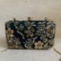 Green Raw Silk Rectangular Clutch Bag, thumbnail 7 of 9