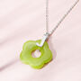 Personalised Initial And Flower Necklace, thumbnail 4 of 7