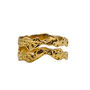 Double Lava Ring Gold Plated, thumbnail 2 of 8