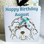 Personalised Golden Dog Birthday Card, thumbnail 4 of 4