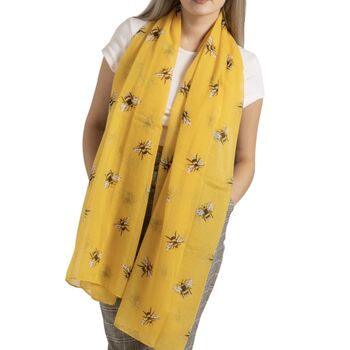 Personalised Bee Print Fashion Scarf, 3 of 6