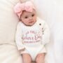 Our First Father's Day Embroidered Personalised New Baby Romper Three Colours Available, thumbnail 1 of 7