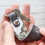 Personalised Leather Photo Keyring For Dad, thumbnail 1 of 6
