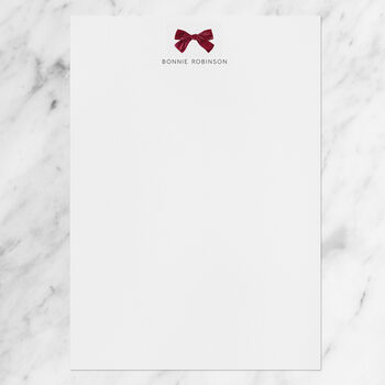 Personalised Red Bow Letter Writing Set, 2 of 5