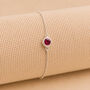 Adjustable Personalised Sterling Silver July Birthstone Bracelet, thumbnail 1 of 12
