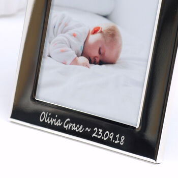 Personalised 50th Birthday Silver Photo Frame, 4 of 8