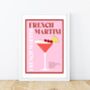French Martini Cocktail Poster, thumbnail 6 of 6