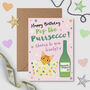 Monty And Rooster Purrsecco Birthday Card, thumbnail 1 of 2