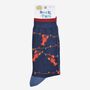 Men's Bamboo Socks Lobster Party Lights Navy Blue, thumbnail 4 of 5