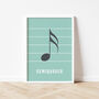 Semiquaver Note Print | Music Theory Poster, thumbnail 2 of 10