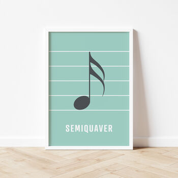 Semiquaver Note Print | Music Theory Poster, 2 of 10