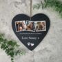 Personalised Pet Photo Slate Hanging Heart Decoration 15 X 16cm, thumbnail 3 of 8