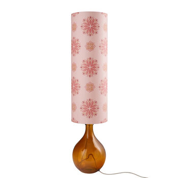 Bingle Recycled Glass Lamp With Floral Spot Shade, 3 of 4