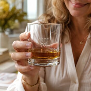40th Birthday Engraved Whisky Glass, 4 of 11