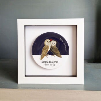 Barn Owl Art Soulmates Anniversary Gift, 2 of 5