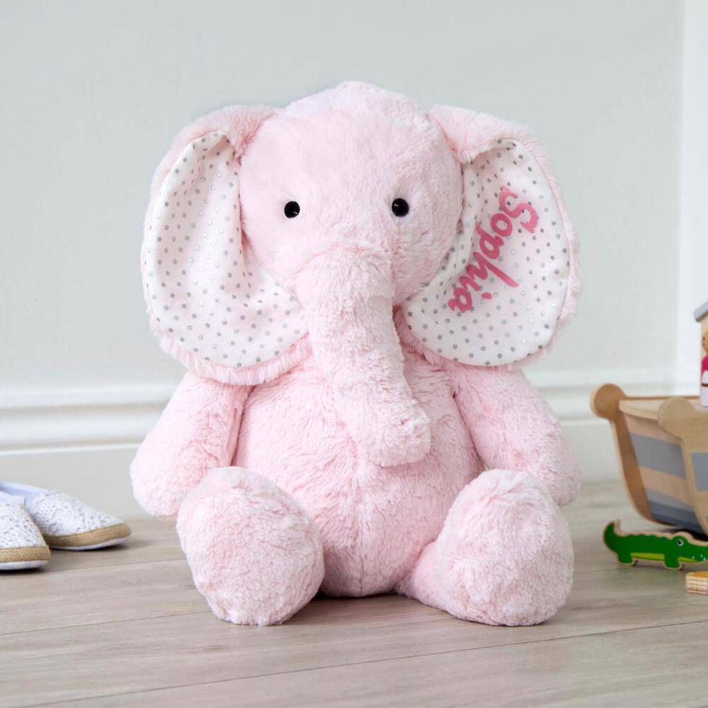 personalised elephant soft toy