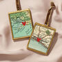 Personalised Vintage Map Decoration With Red Heart, thumbnail 3 of 3