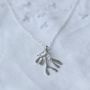 Sterling Silver And Real Pearl Mistletoe Necklace, thumbnail 2 of 3