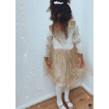 Champagne Gold Christmas Party Tutu Dress, 5 of 7